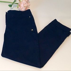 White House Black Market Navy Blue crop pants